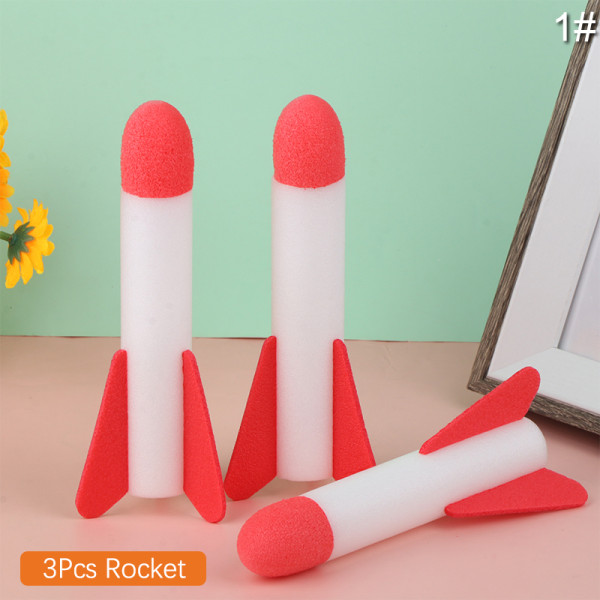 Kid Air Rocket Foot Pump Launcher Toy Flash Rocket Pedal Games 1#-3Pcs