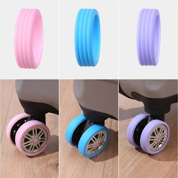 8 kpl Silikoni Matkalaukkupyörät Kengännauha Silent Wheel Prot Orange 8PCS