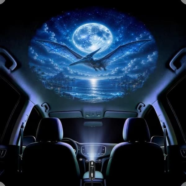 -tema USB-projeksjonslys 360° roterbart nattlys for tak 1set