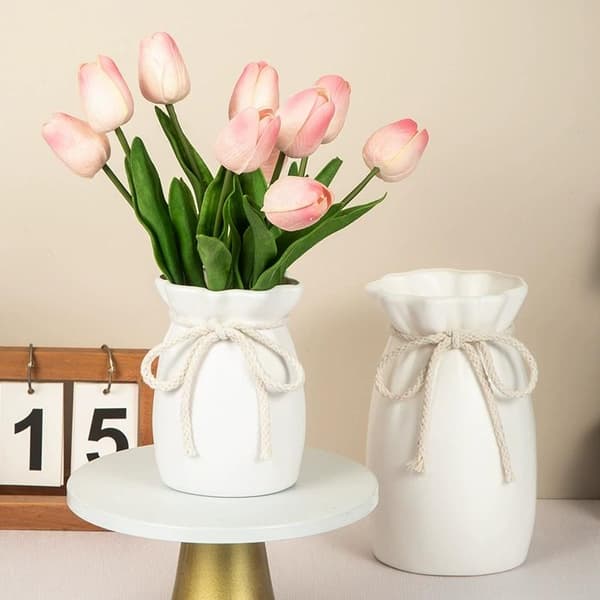 1 st rosettdesign plastblomvas modern konst nordisk dekorativ A5