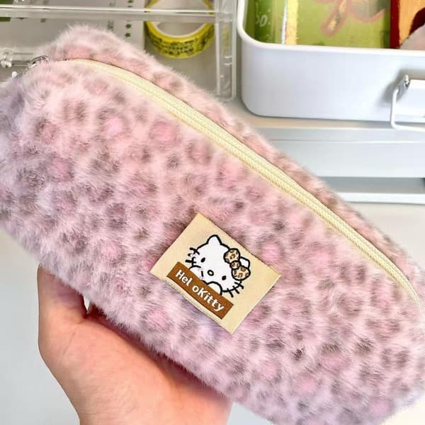 1 kpl Hello Kitty leopardi kuvioinen pehmokynäkotelo KT Cat -asema Blue