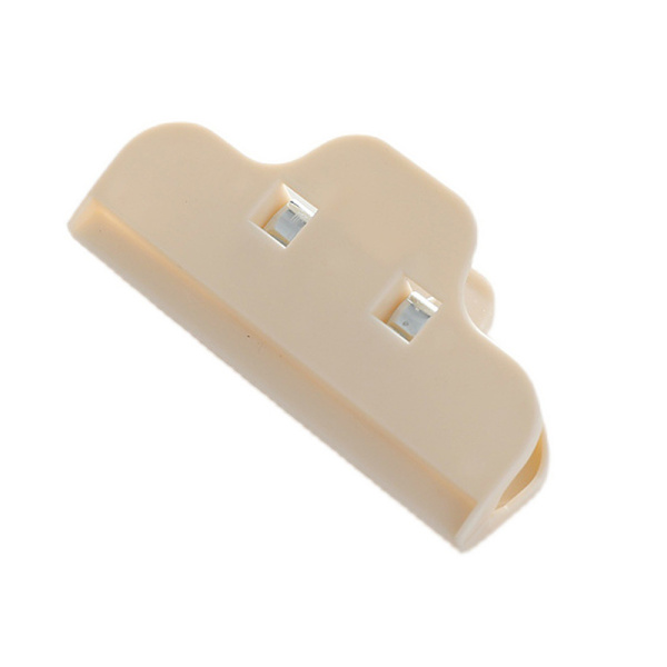 Forseglingsclips Tørret frugtpose Snackclips Fugtsikker plast Beige