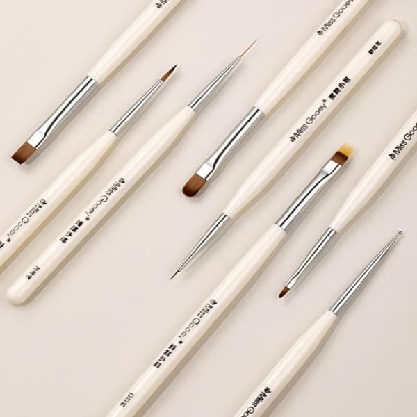 Nagelkonst Liner Penslar Förlängda Linjer Ritning Målning Nagel D 5