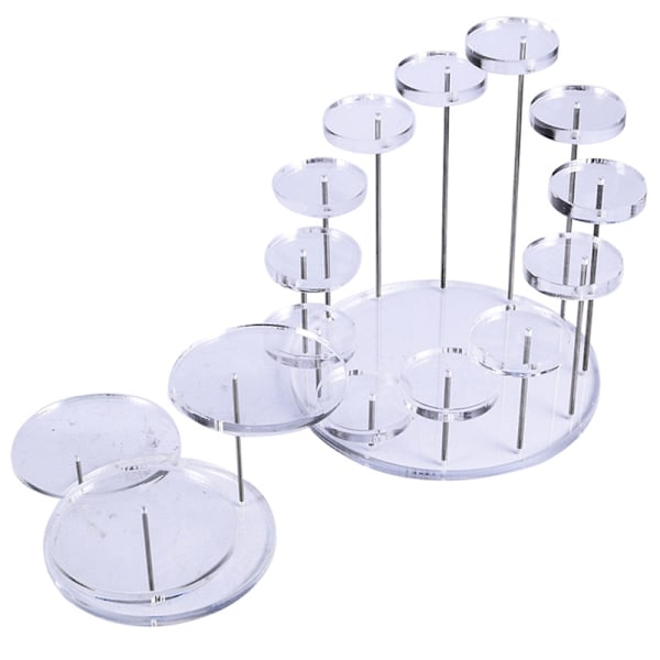 Cupcake-stativ Akryl Display Stativ For smykker Kake Dessert Ra Transparent 3