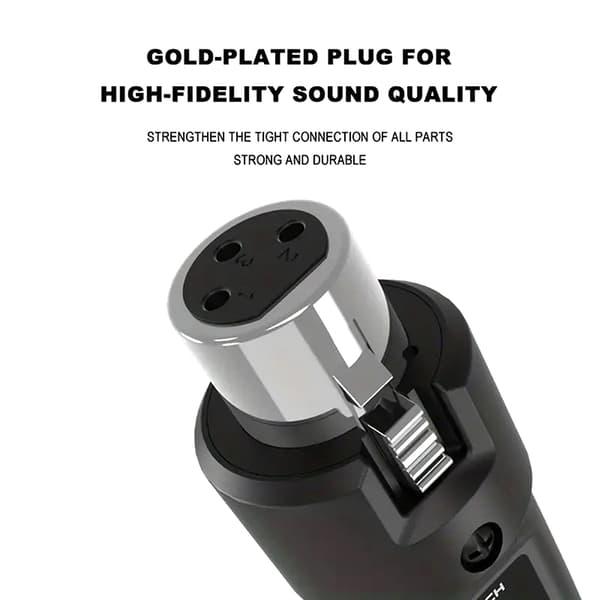 Trådløst mikrofon sender/mottaker-system 2.4G XLR-adapter 4