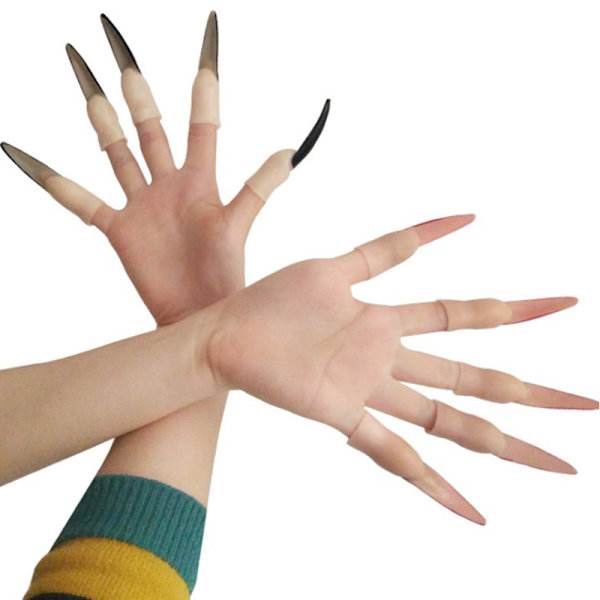 Halloween Lång Häxnäsa Rekvisita Spöke Fingernagel Cosplay DI A