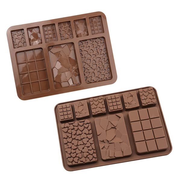 9 hulrum Silikoneform Chokoladeplade DIY-kiks Vaffel Mol