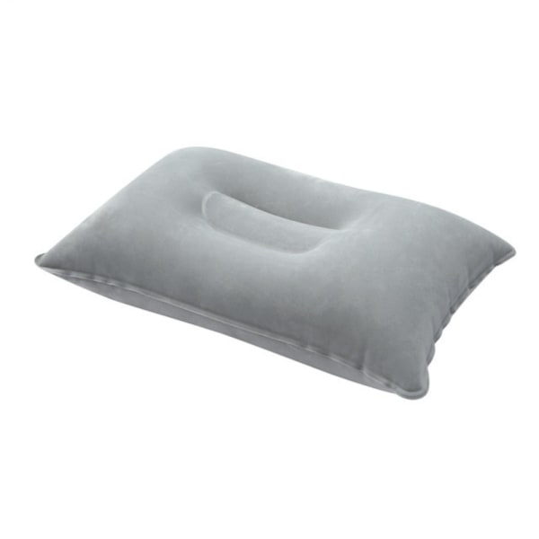 PVC Bärbar Ultralätta Uppblåsbara Luftkuddar Nackstöd Hea Grey