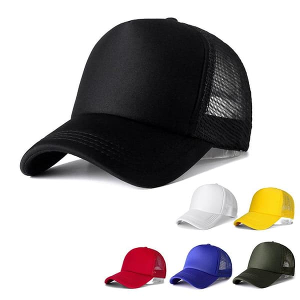 1 STK Unisex Caps Uformell Ensfarget Mesh Baseballcaps Justerbar Snap A7