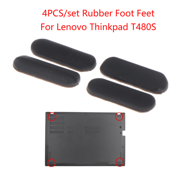 4 stk/sæt Gummi fodpude til Thinkpad T480S bundbund
