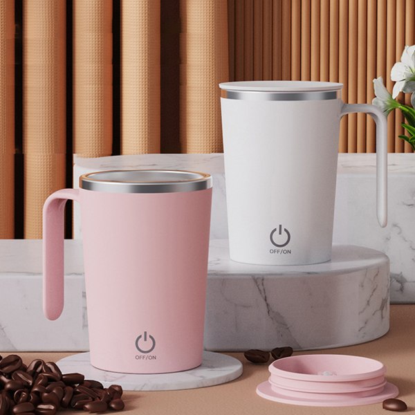 Automatisk självomrörande magnetmugg Icke-korroderande smart mixer Pink