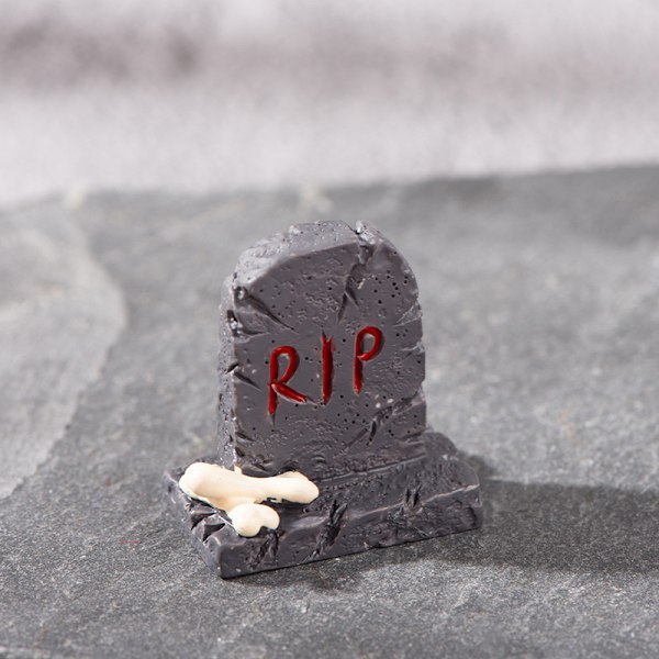 Ny Mini 3D Skrekk Halloween Raven Gravstein Hodeskalle Serie Resin A7