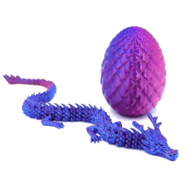 3D-printet 30 cm drageegg med bevegelig dragemodell til hjemmet StyleE