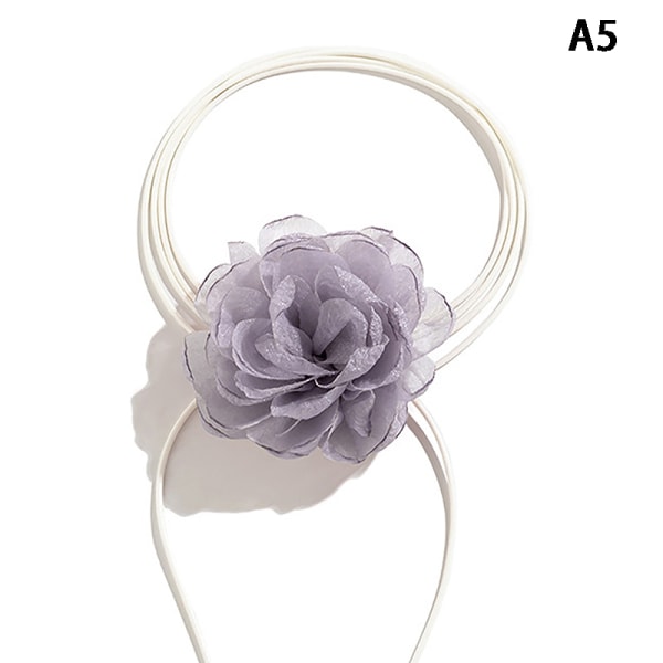 Pörröinen kangas pitsi Flower Choker kaulakoru naisten pitkä pitsi Ro A5