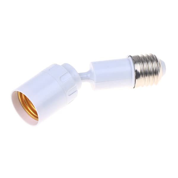 E27 til E27 LED lyspære sokkel forlengeradapter 360° roterbar White