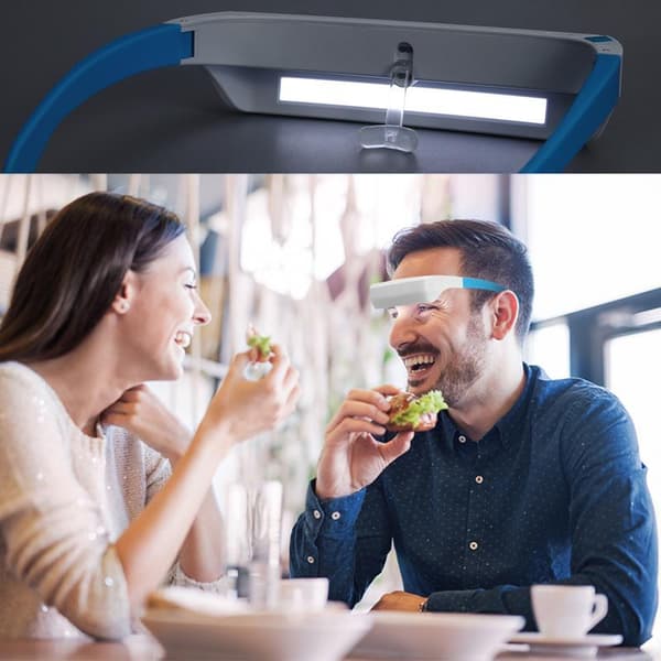 Lysterapi Briller Blått og Hvitt Lys Lampe Bærbar Hjelper Søvn