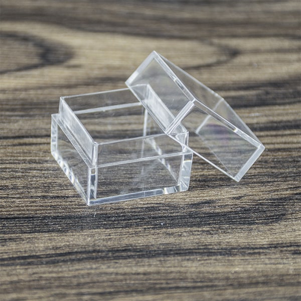 7,5 ml Mini Small Square CAN läpinäkyvä muovirasia korut Bea