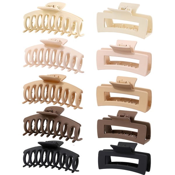Enfärgad Frosted Grip Hair Claw Clip 11cm hästsvans klor Bat A7