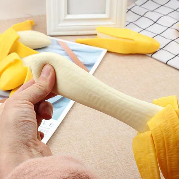 Realistisk Banan Sanselegetøj Strækbart Langsomt Stigende