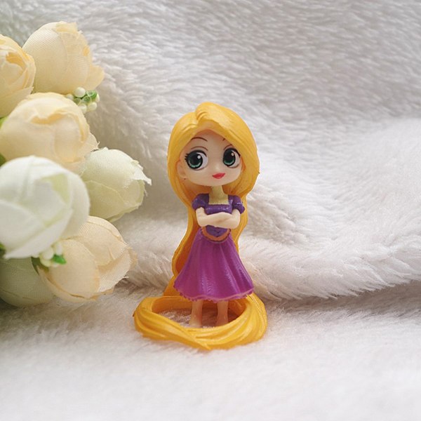 4 stk/sett Disney Princess Snow White Ariel Rapunzel Mulan Anime