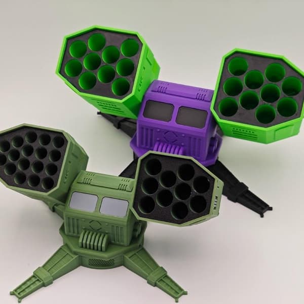 1 st 3D-printad batteriorganisatör skrivbordsprydnad med AA/AAA/ A3
