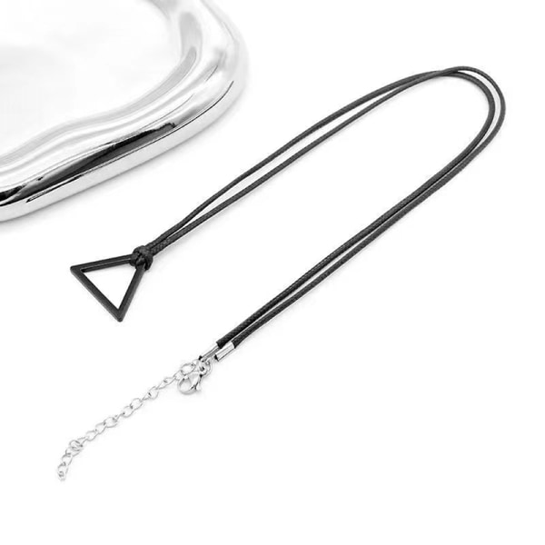 Man Denji Trekant Halskæde Trekantet Pull Ring Pendant Choker