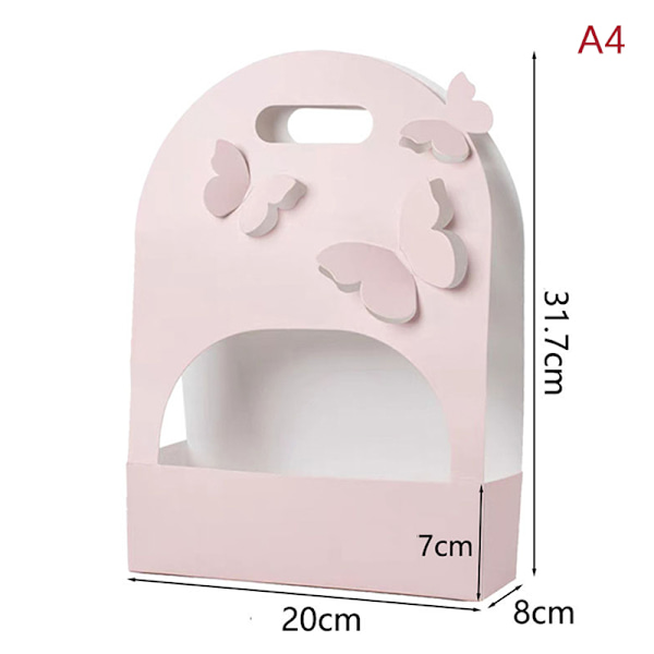 Bukett Tote Box Butterfly Hollow Out Handle Basket Party Gift A4
