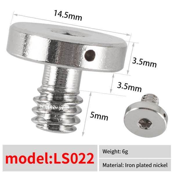 1/4 tommer kameraskrue Pan Tilt Quick Release Plate Quick Releas A6