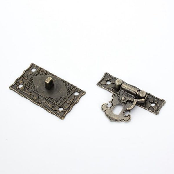 Vintage Box Spärr Hasp Spänne skruv Resväska Skåp Antik A