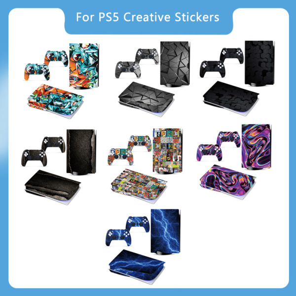 For PS5 Game Console Series European And Style Skin Stickers C A14