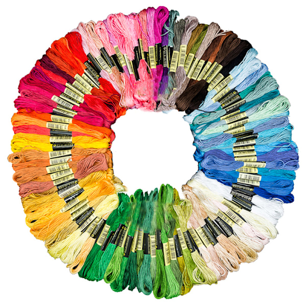 24/100/50 Krysssting Bomull Broderi Tråd Floss Sy Sk 24 colors