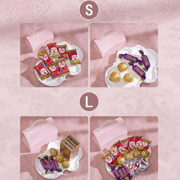 10PCS Pärla Bärbar Presentförpackning Bröllop Bärbar Souvenir Bröllop L