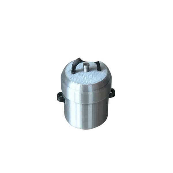 Trykkoker 3D-print dekompresjonsknapp fingerklikker Silver