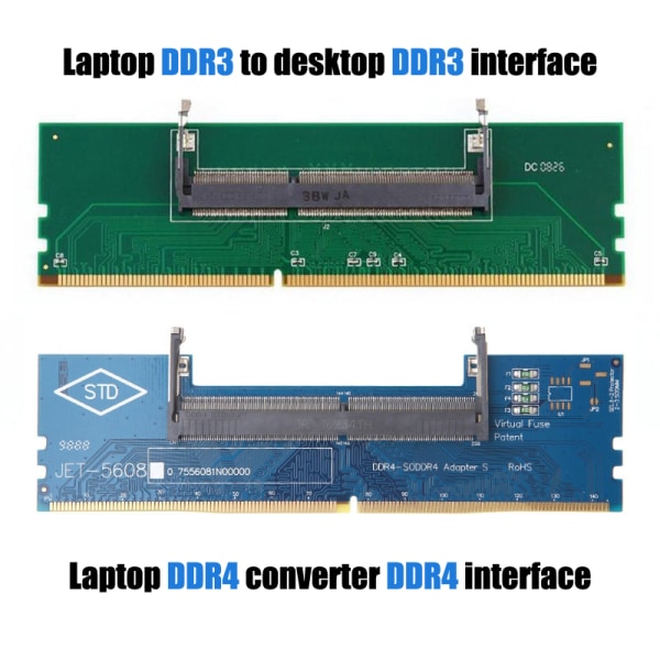 DDR3 DDR4 DDR5 Laptop Til Desktop Memory Adapter Kort SO-DIMM Til DDR4