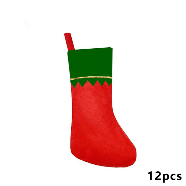 12 kpl Joulupukki Sukat Plush Riippuva Takka Joulukuusi Dec 3