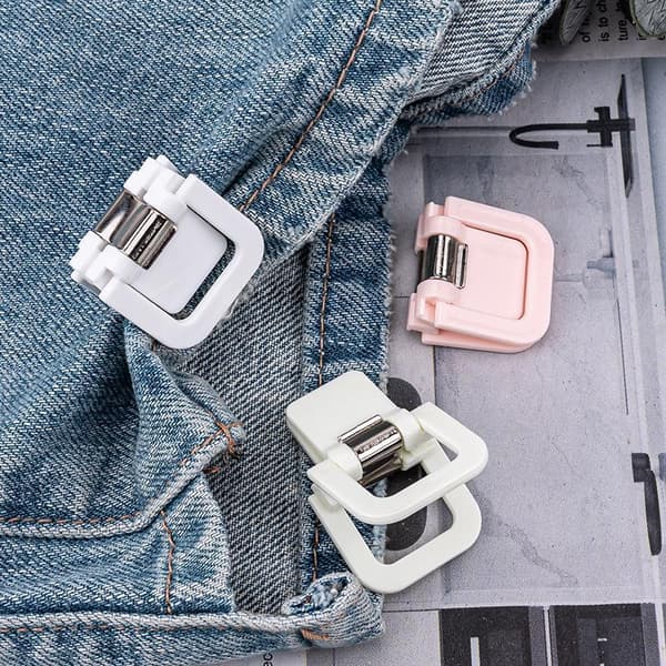 Multifunksjonelle buksefaldeklips Jeans Bukser Forkortelsesklemme White