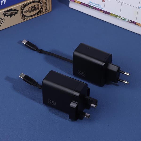 65W superrask Type C USB-telefonlader med teleskopisk funksjon A6