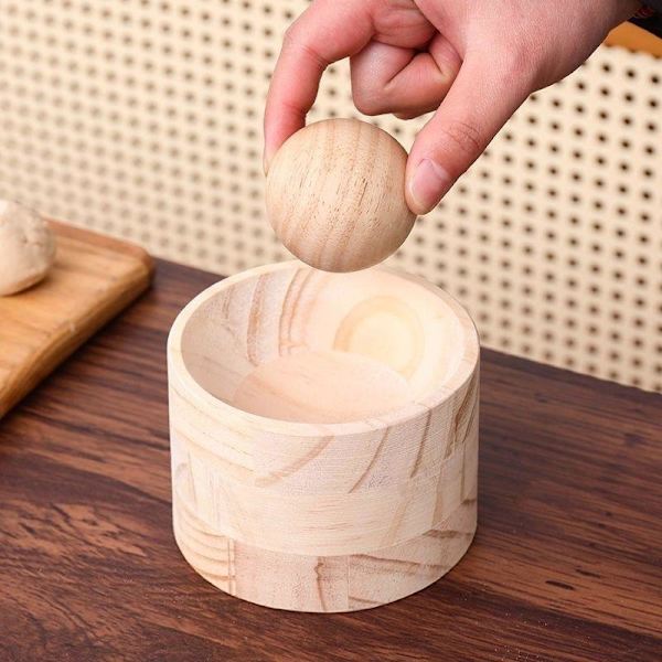 Trä dumpling maker pressverktyg Träform och boll manuell deg 1PCS