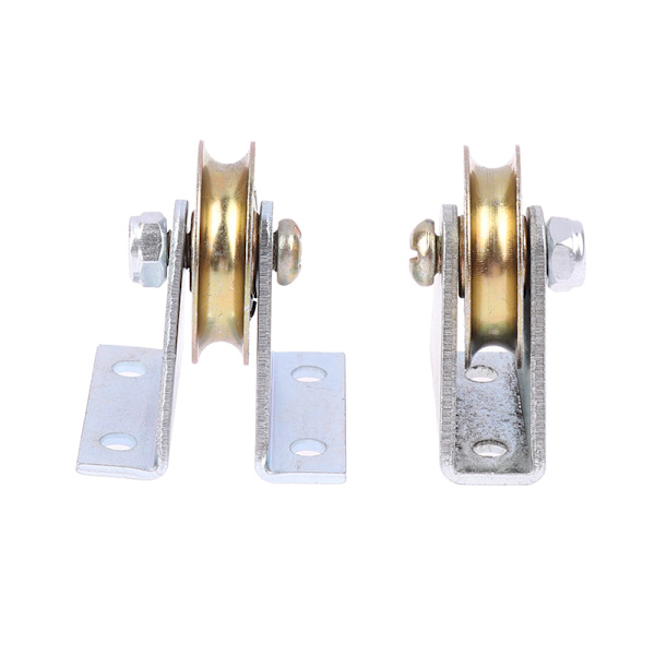 1Set Bracket Pulley Wire Rope Fixed Roller Over-line Hanging Wh 01