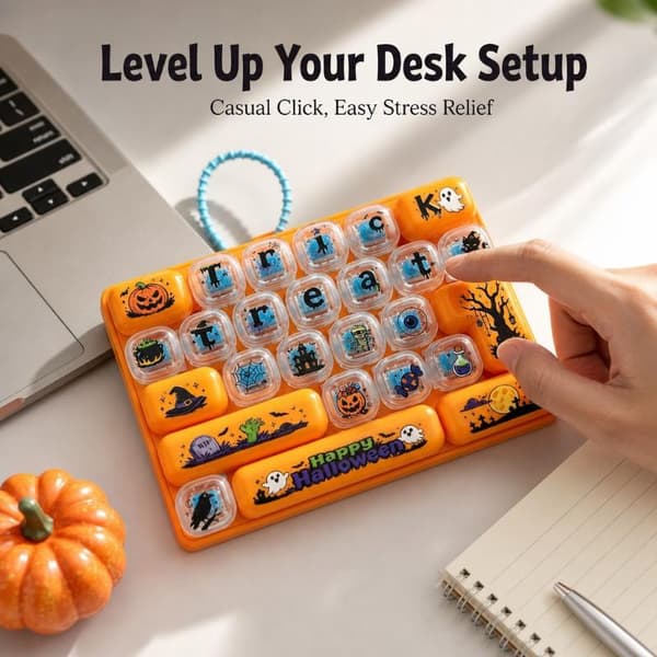 e Halloween-tema 26-tasters tastaturknap legetøjsposepynt 1pc