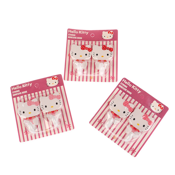 1Pair Cartoon Sticky Hook e Student Dormitory Nail Free Strong Rose red