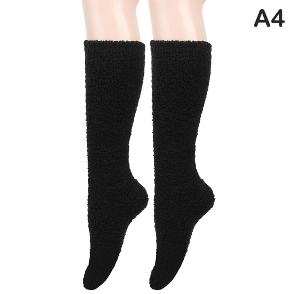 1pari talven lämpimät pörröiset pitkät vasikkasukat Coral fleece -sukat Coz A4