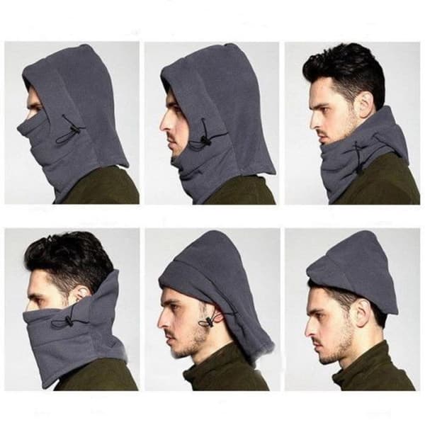 Mote Varm Cap Vinter Menn Dame Luer Vanntett termisk fleec Black