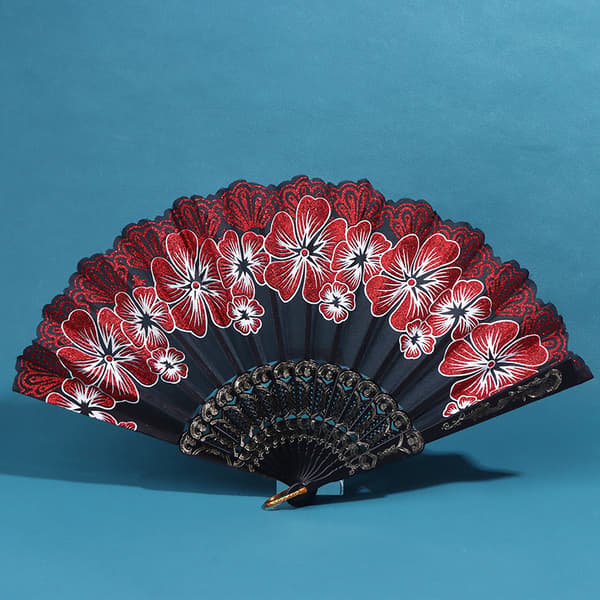 Stil Silke Stof Vifte Foldevifte Bryllupsvifte Kunst Gaver Dans Red