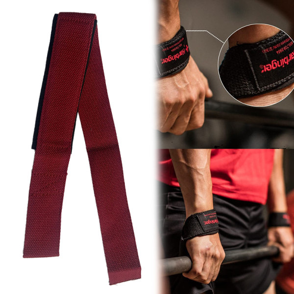 Painonnosto Käsivyö Liukumaton Fitness Rannekeet hihnat Li Wine red