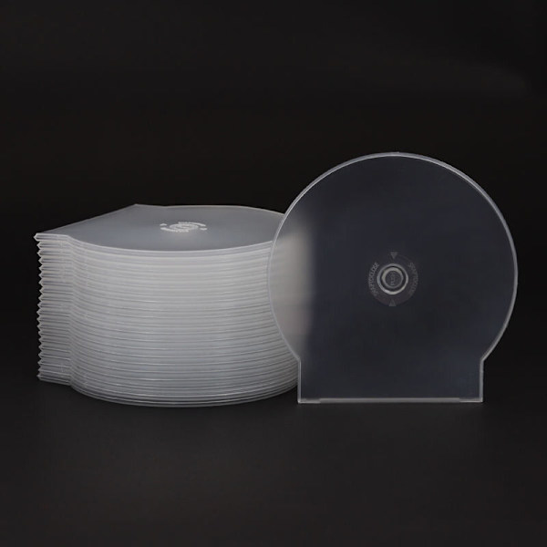 1/3 kpl läpinäkyvä muovinen yksiosainen pyöreä case CD- case 3PCS