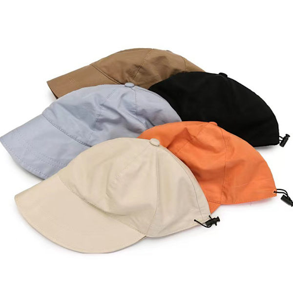 Foldbar solhat med bred skygge, justerbare kasketter med snoretræk til mænd W Khaki