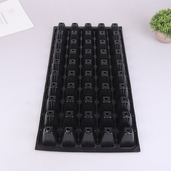 2 stk. 50 cellers plantespirer bakker i plast til spiring af frø - sorte Black