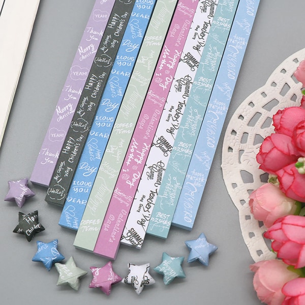 540 stk Fargeblandingssett Star Papers Lucky Star Origami Paper St A