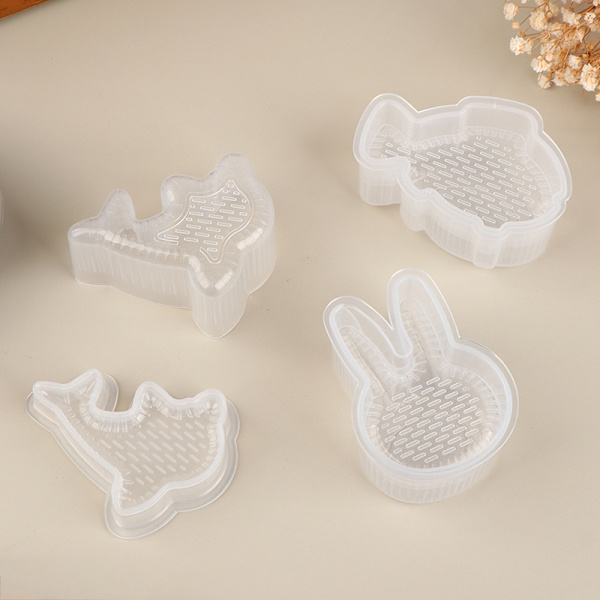 3 stk/sett Tegneserieform Risballform Sushirull Bento Press Mo 3Pcs
